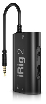 IK MULTIMEDIA iRig 2 компактный интерфейс для гитары/баса с аналоговым подключением к iOS устройствам